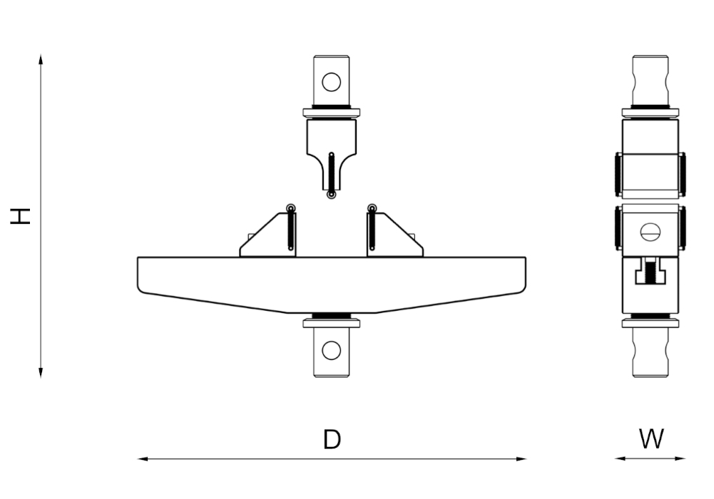 Dreipunkt-Biegevorrichtung Dimensionen