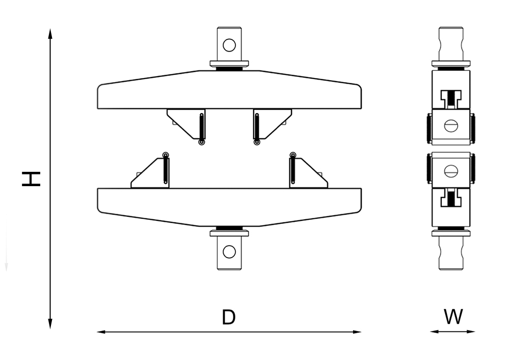 Vierpunkt-Biegevorrichtung Dimensionen